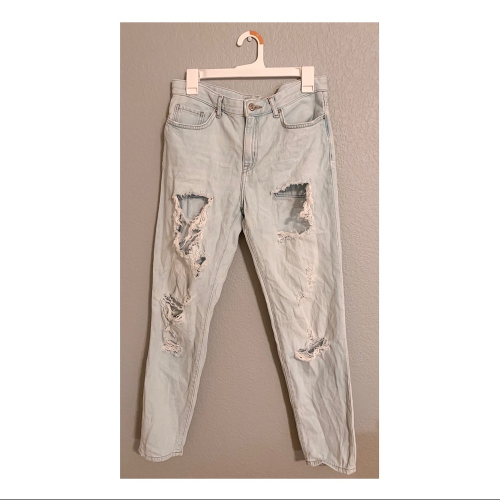 Forever 21 Ultra Distressed Light Wash Jeans